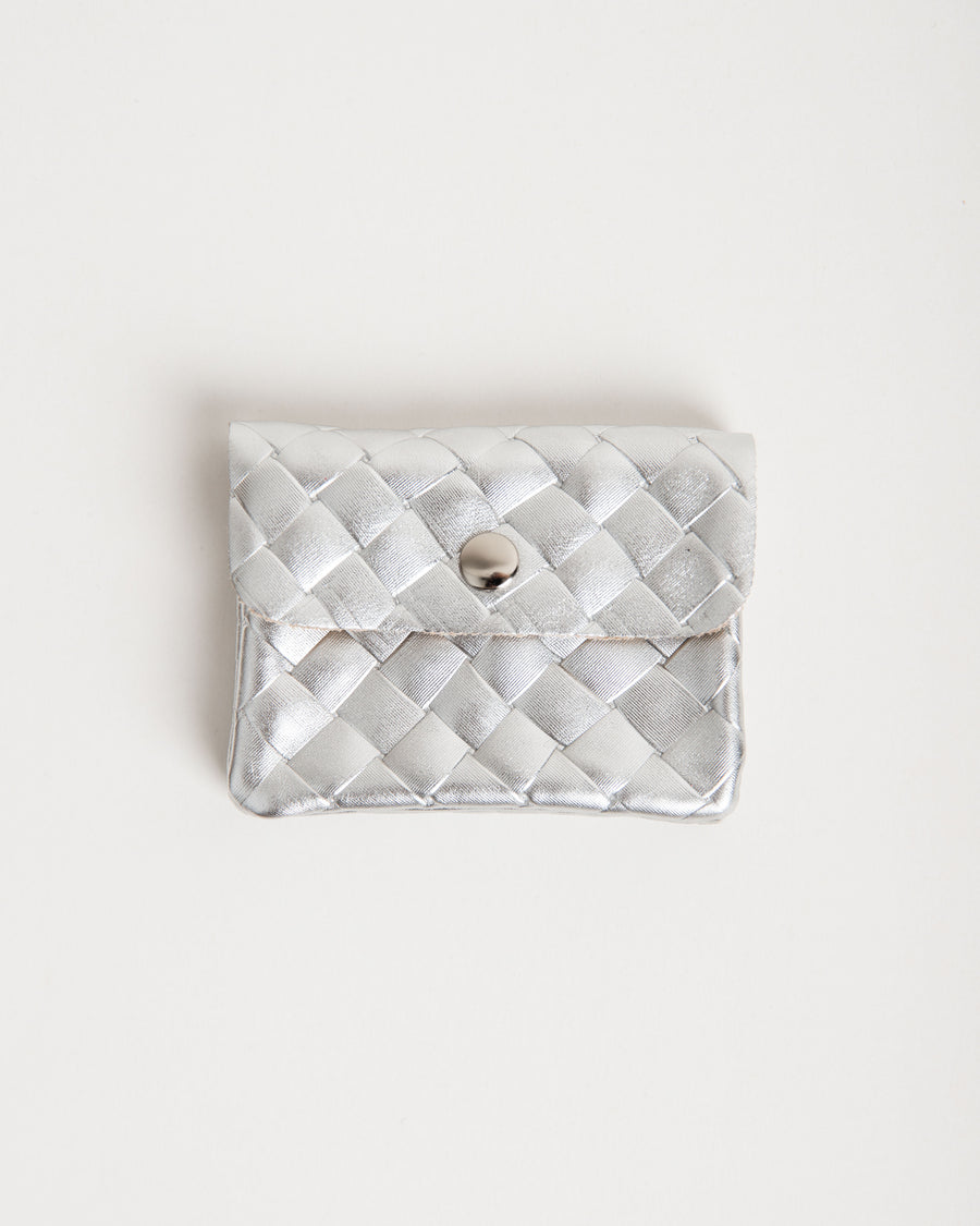 jackieandkate Portemonnaie silber geflochten