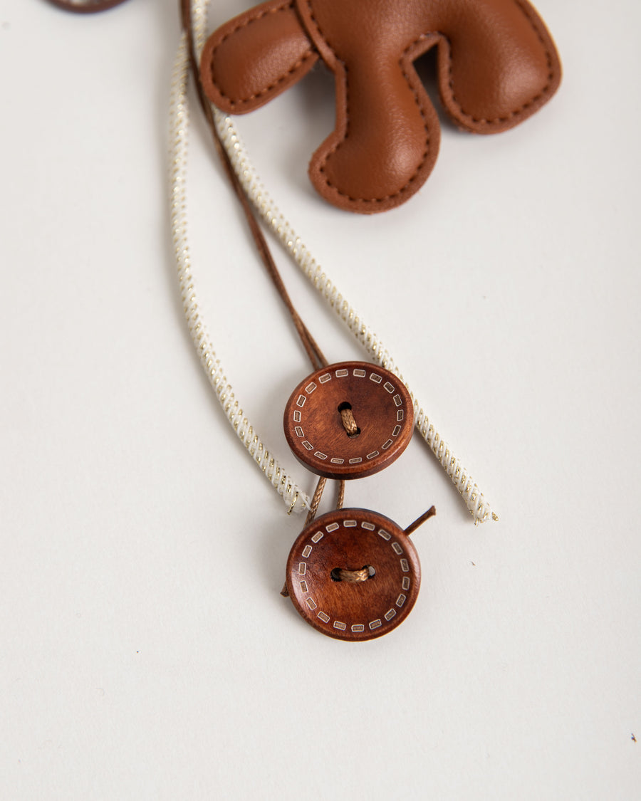 Taschenanhänger Charm Teddy goes Tennis brown