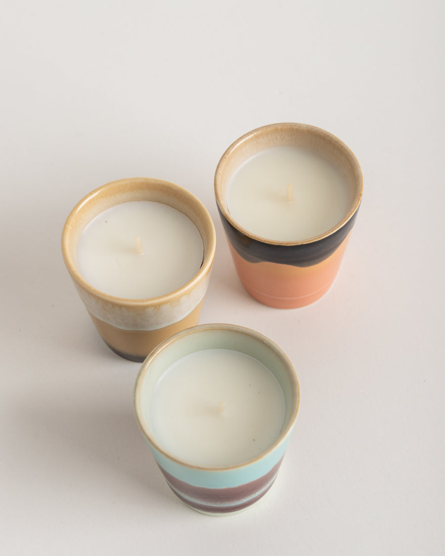 Hkliving 70s ceramics Christmas special frost & firewood set of 3