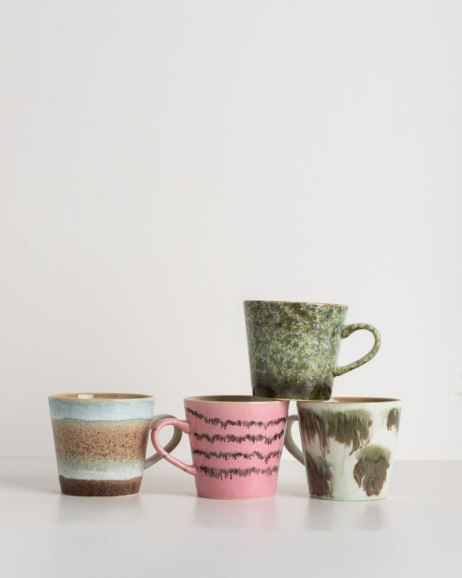 Hkliving 70s ceramics cappuccino mugs dada set of 4