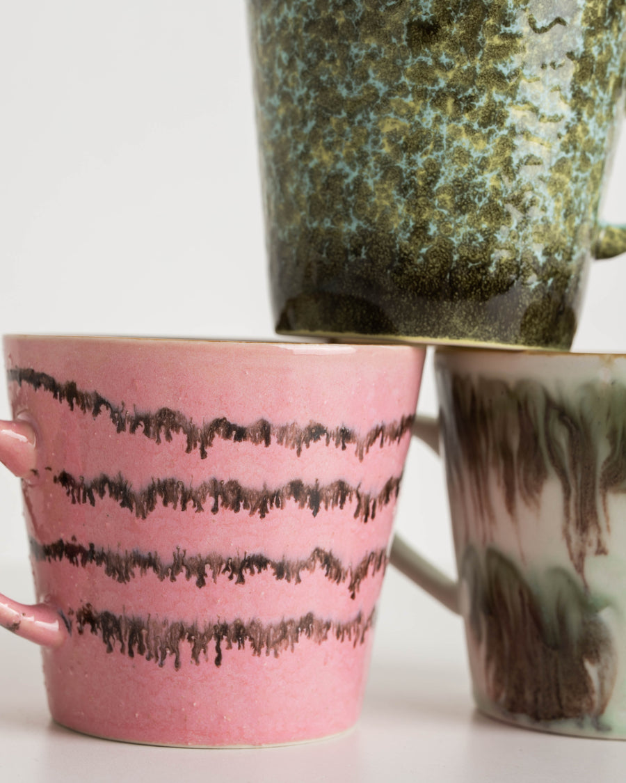 Hkliving 70s ceramics cappuccino mugs dada set of 4