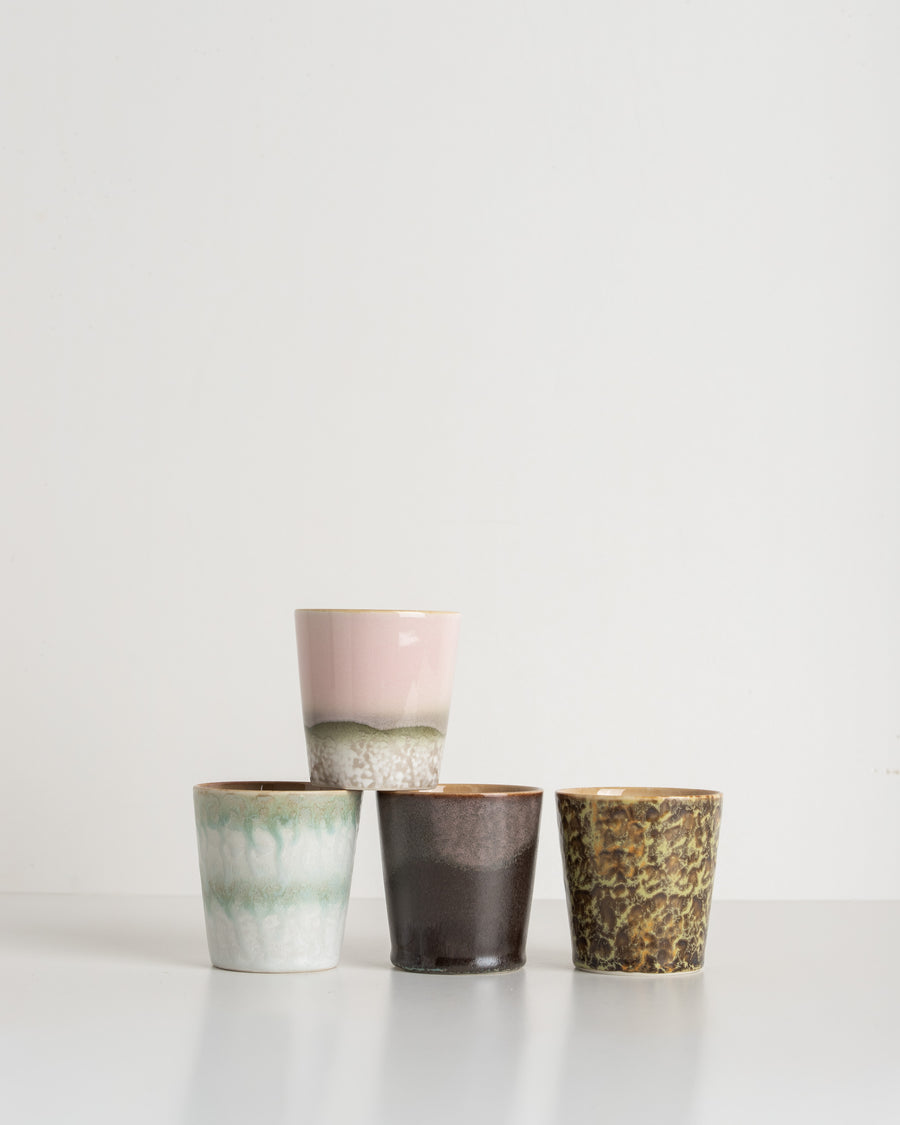 Hkliving 70s ceramics coffee mugs, serendipity set of 4