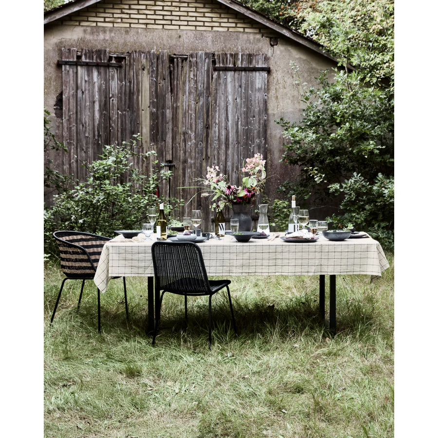 house doctor Tischdecke klein, HDJoin, schwarz;Off-White
