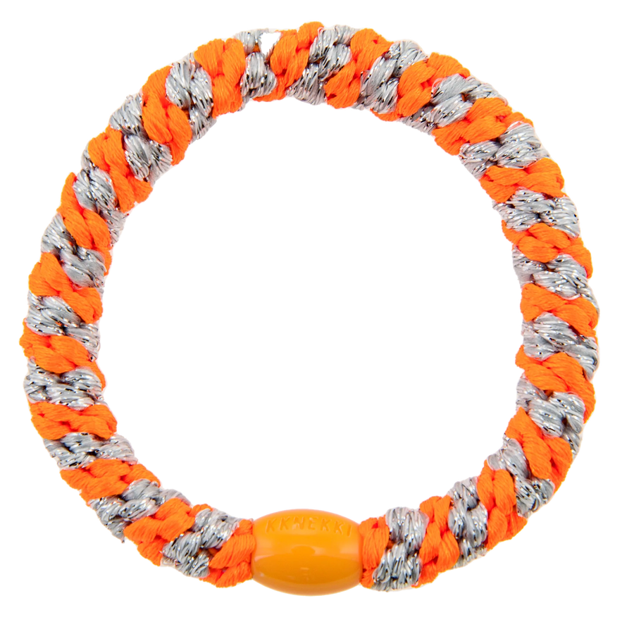 Kknekki Haargummi Neon Orange Silver Glitter