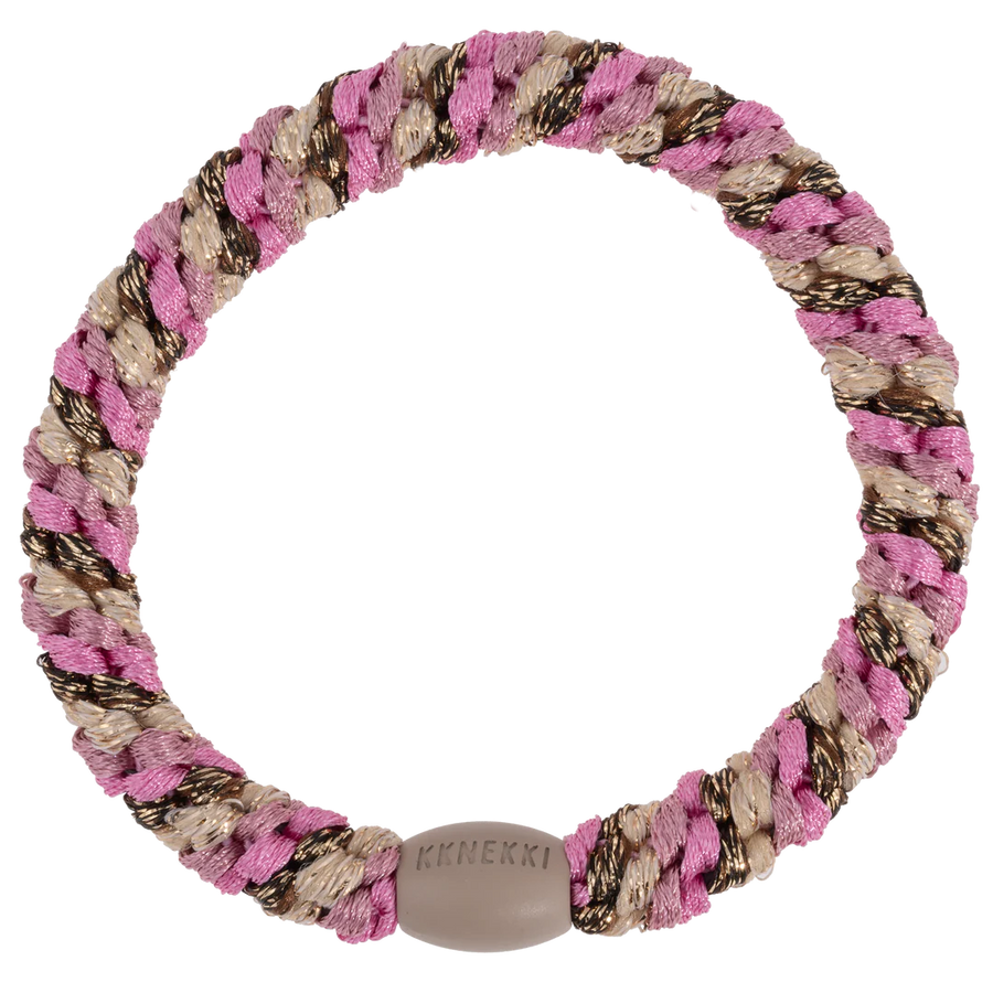 Kknekki Haargummi Mix Pink Brown Glitter