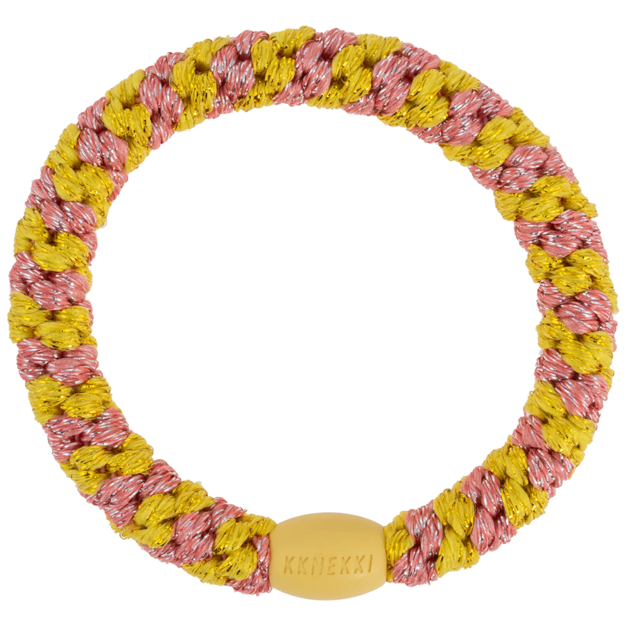 Kknekki Haargummi Coral Glitter Stripe