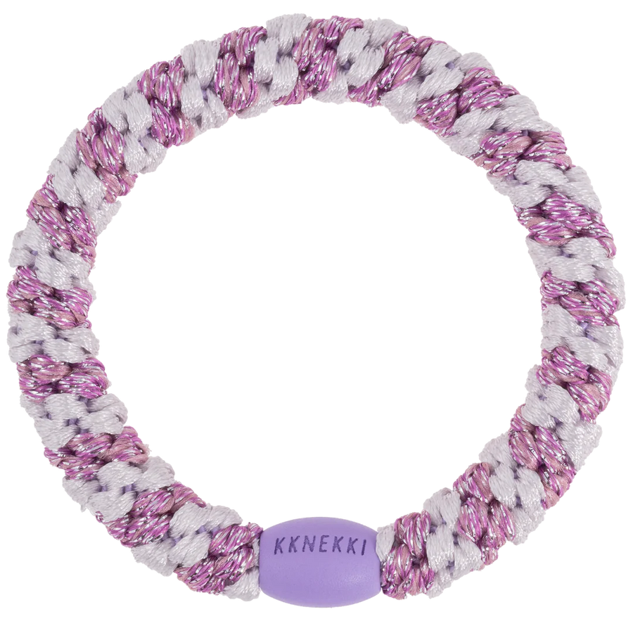 Kknekki Haargummi Lavendel Pink Glitter Stripe