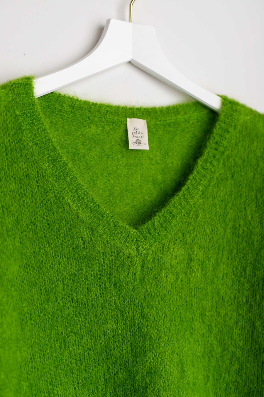 La petit laine V-neck grün