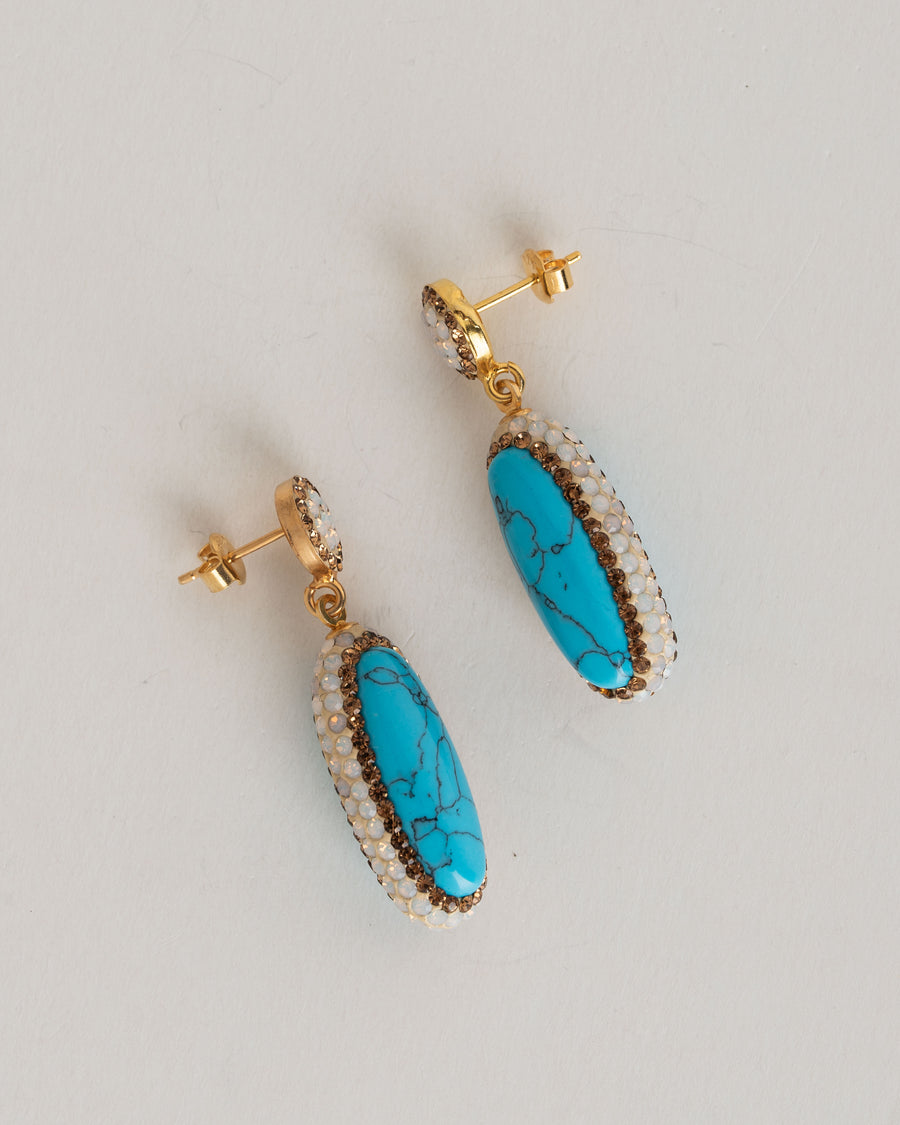 Soru Ohrring double sided earring turqise