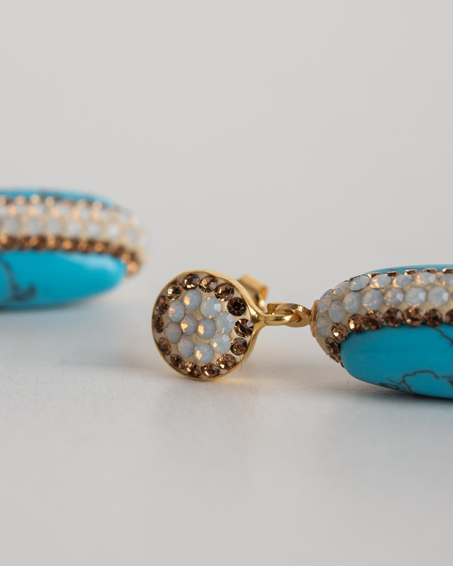 Soru Ohrring double sided earring turqise
