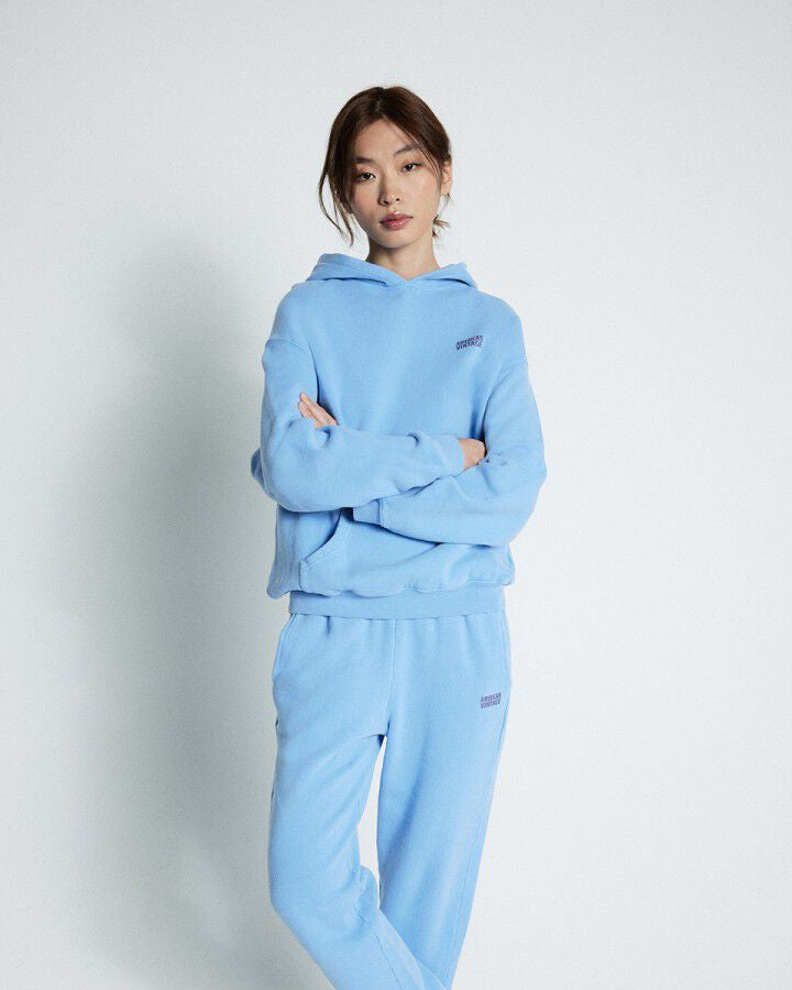 American Vintage Hoodie Izubird celeste