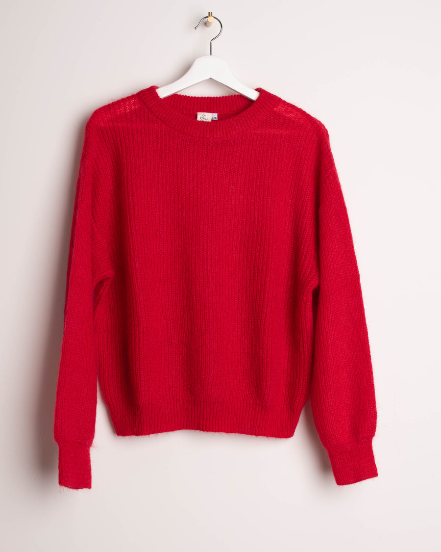 La petite laine Pullover rouge