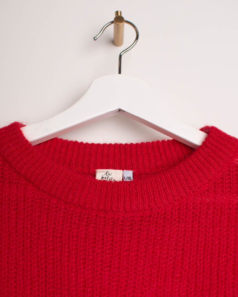 La petite laine Pullover rouge