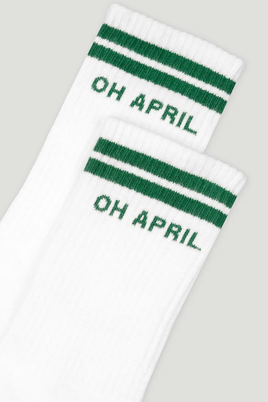 Oh April Socken Steffi white/forest