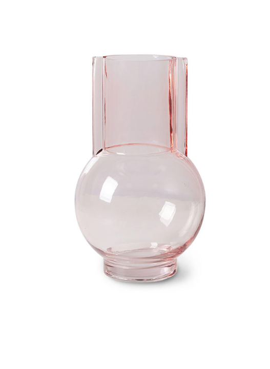 HK living ceramic glass vase sundae pink