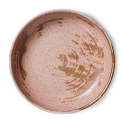 HKliving home chef ceramics deep plate rustic pink
