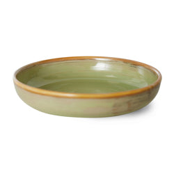 HKliving home chef ceramics deep plate moss green