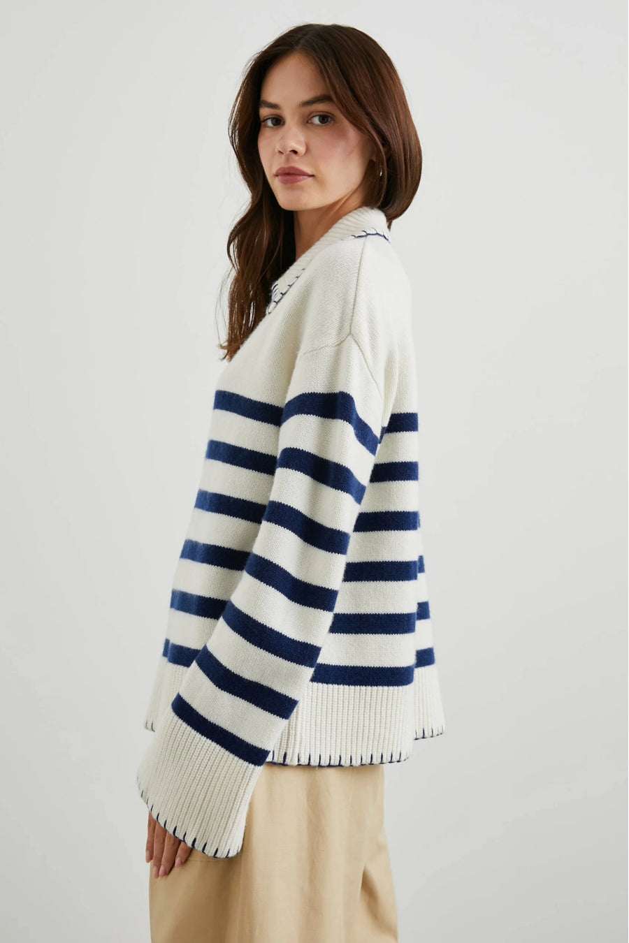 Rails Pullover Athena ivory navy stripe