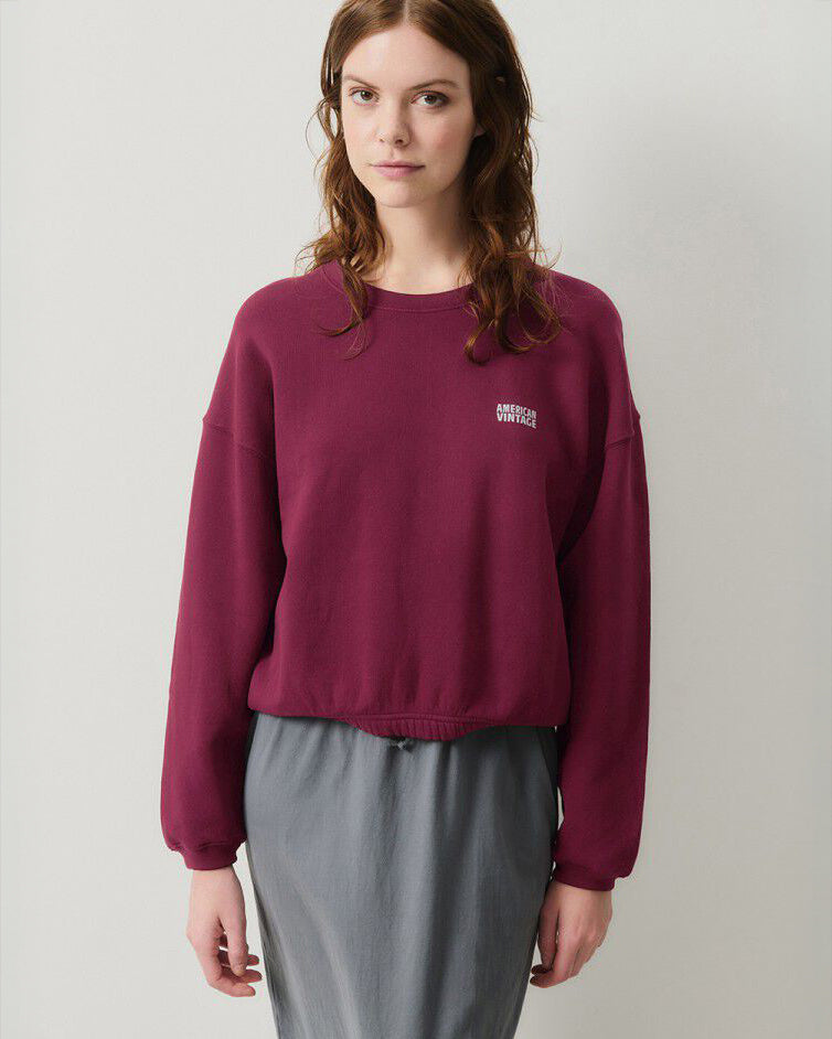 American Vintage Sweatshirt Izubird bordeaux vintage