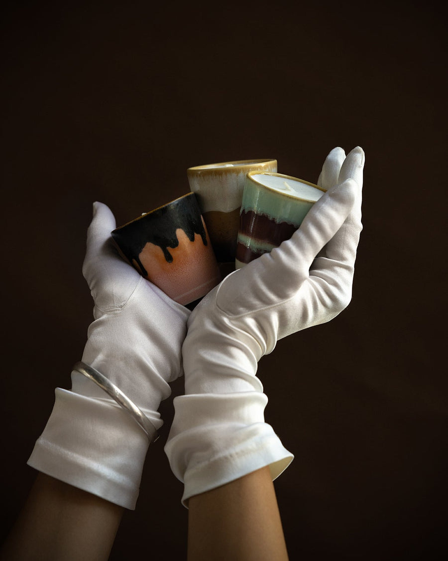 Hkliving 70s ceramics Christmas special frost & firewood set of 3