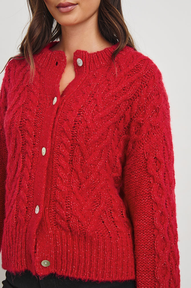 Rails Cardigan Amelie scarlet