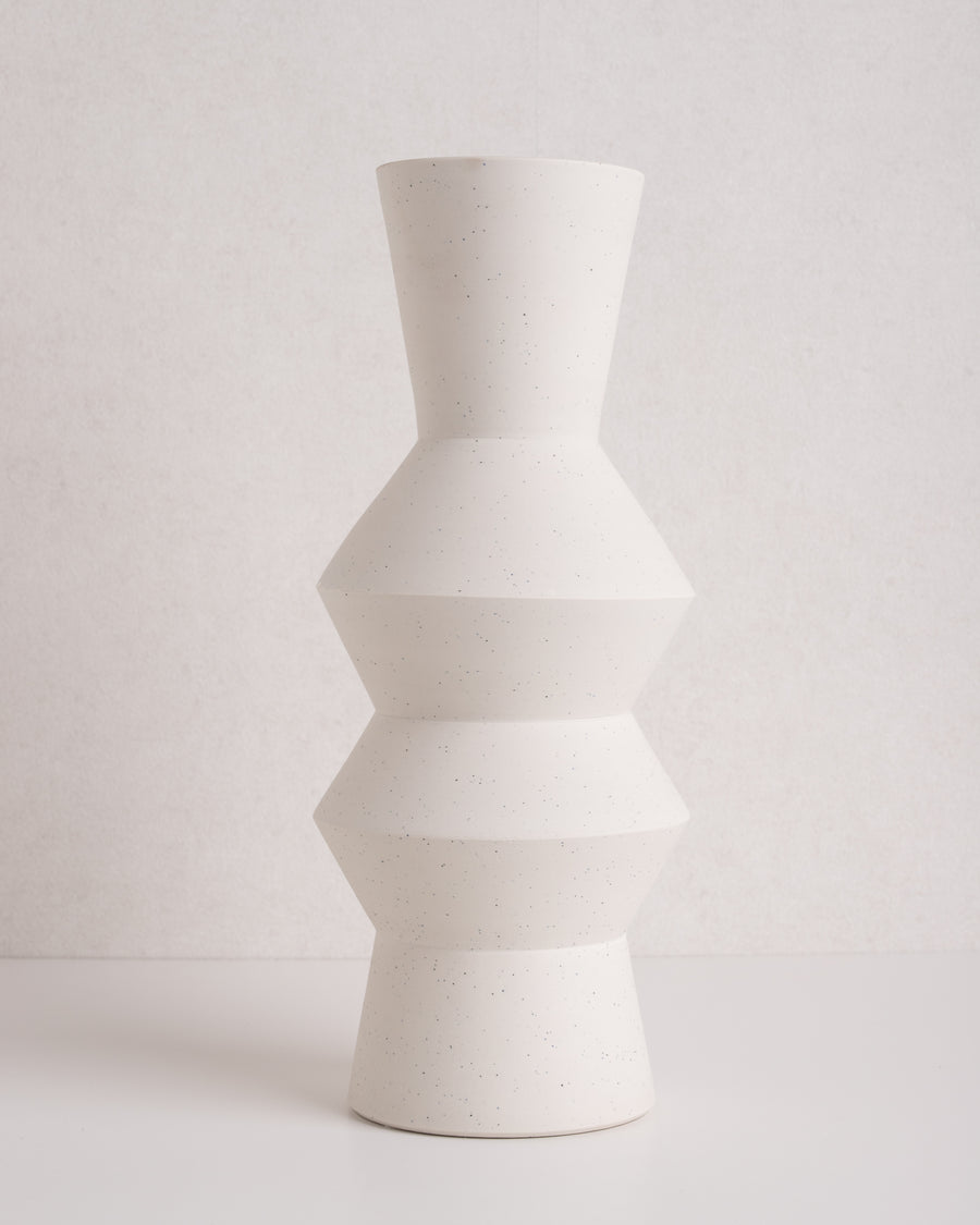 HK Living speckled clay Vase angular L