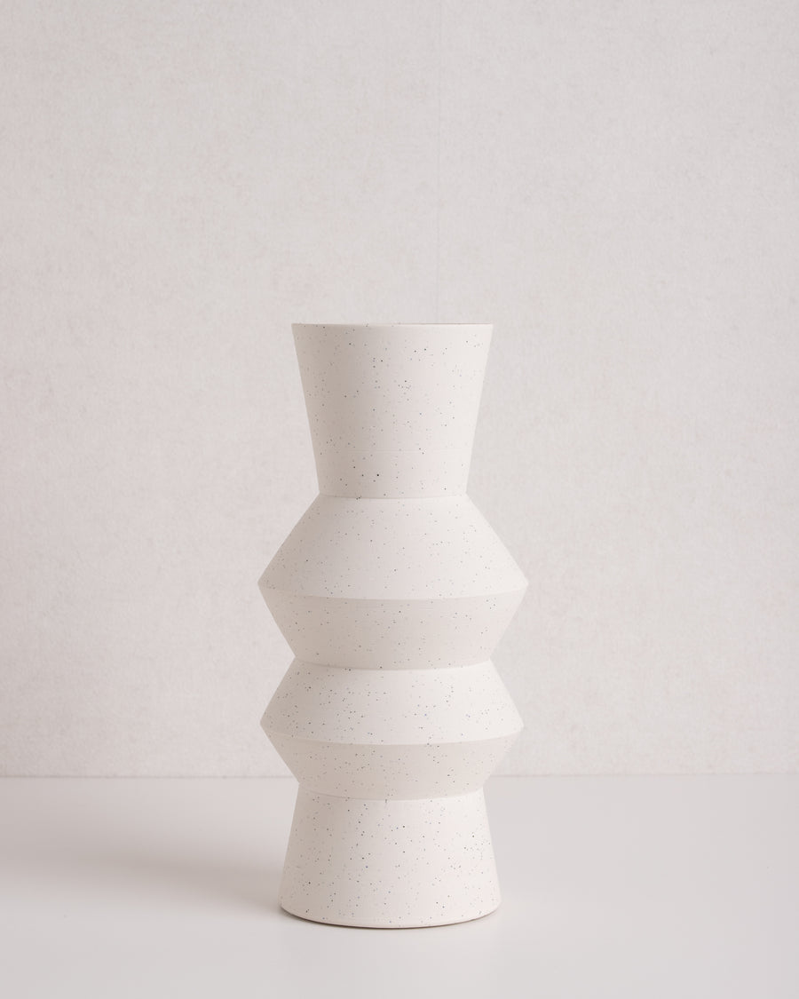 HK Living speckled clay Vase angular M