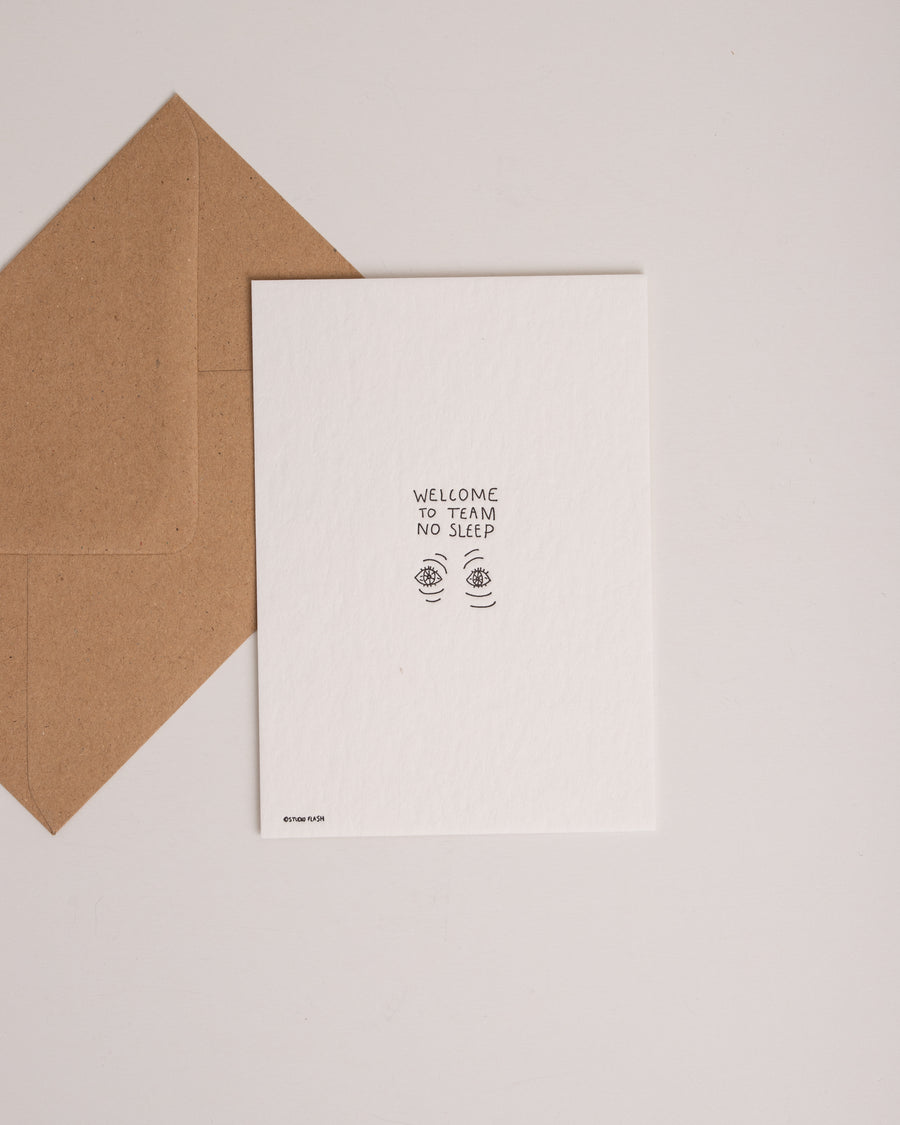 Mr and Ms Flash Postkarte 'welcome to team'