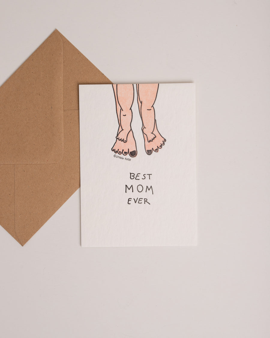 Mr and Ms Flash Postkarte 'best mom ever'