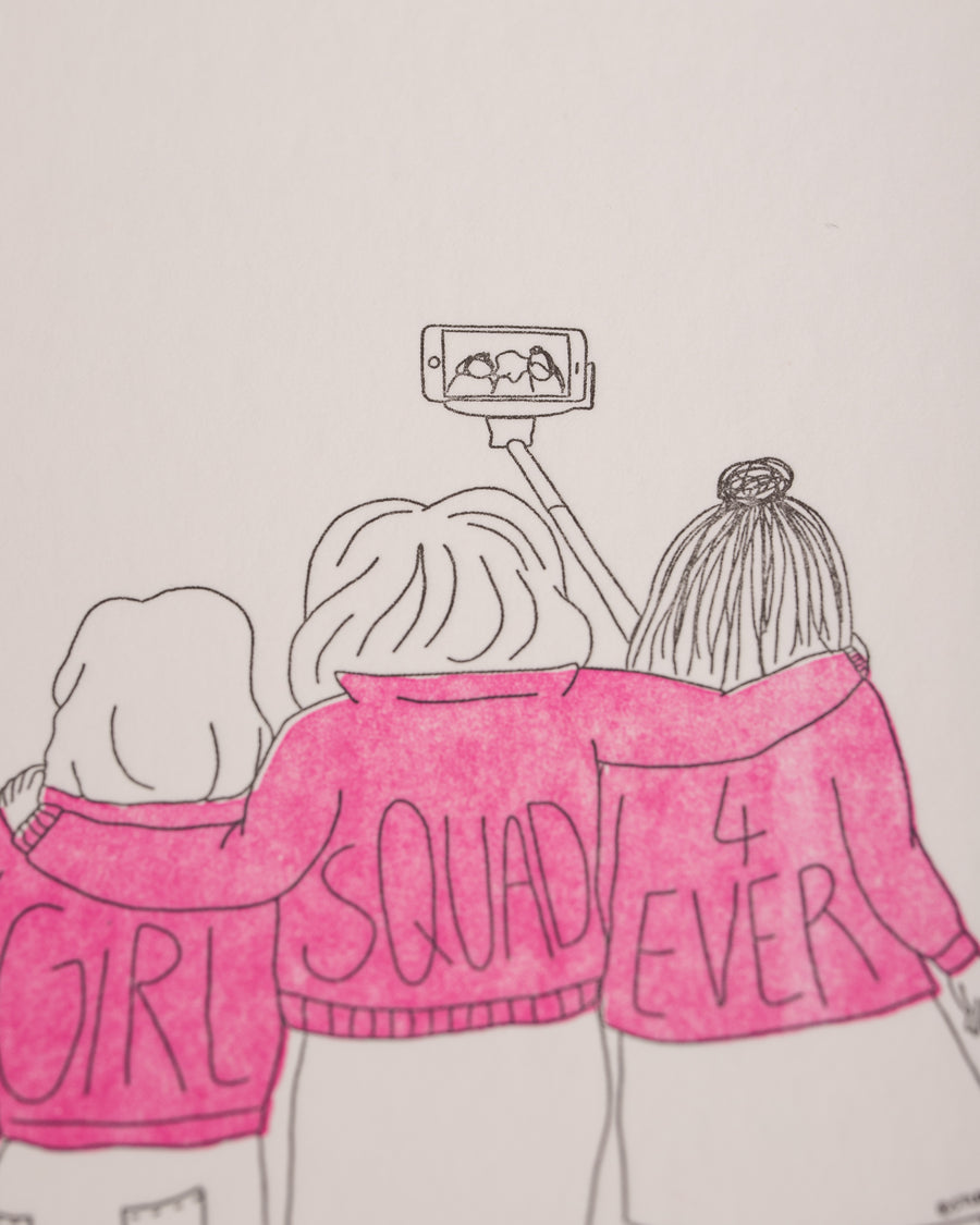 Mr and Ms Flash Postkarte 'girl squad 4ever'