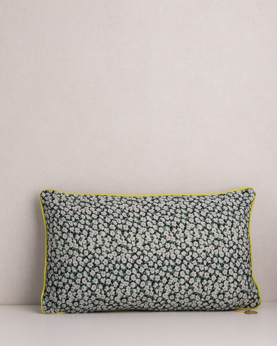 HK Living cotton printed cushion green 35x60