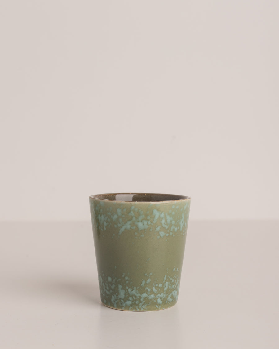 HK Living ceramic 70s coffee mugs set of 4 spring greens