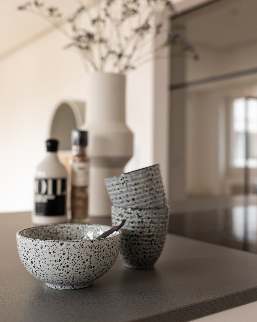 HK Living gradient ceramics mug cream set of 4