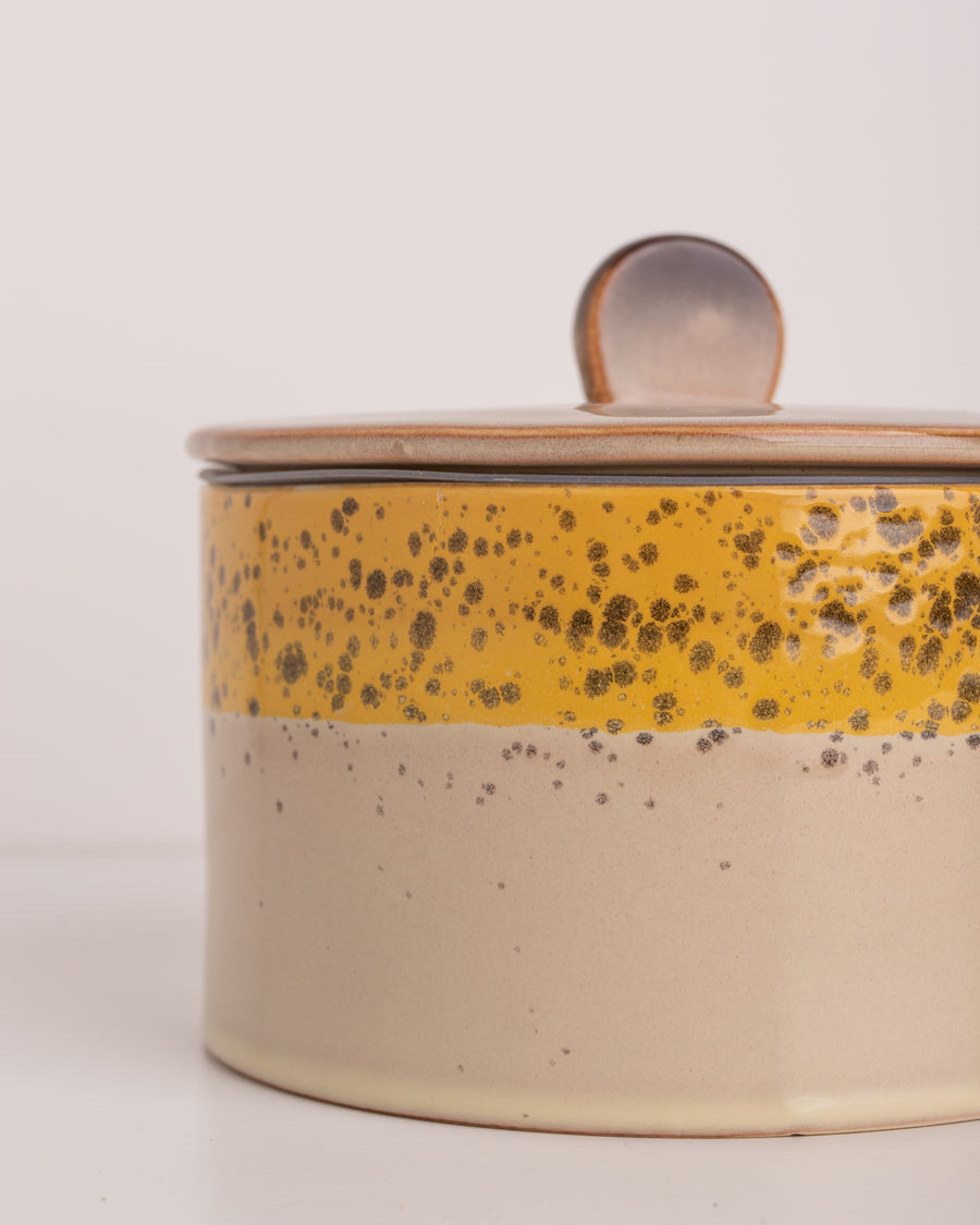 HK Living 70s ceramics cookie jar autmn beige
