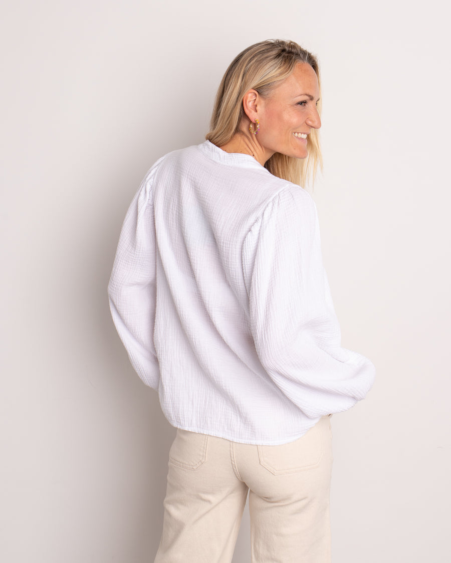 jackieandkate Bluse Musselin weiß