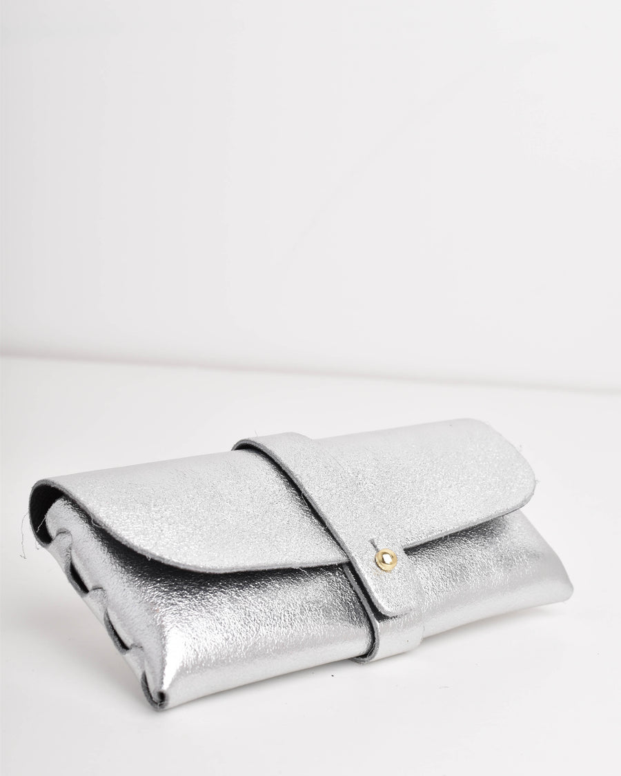jackieandkate Brillenetui metallic silber