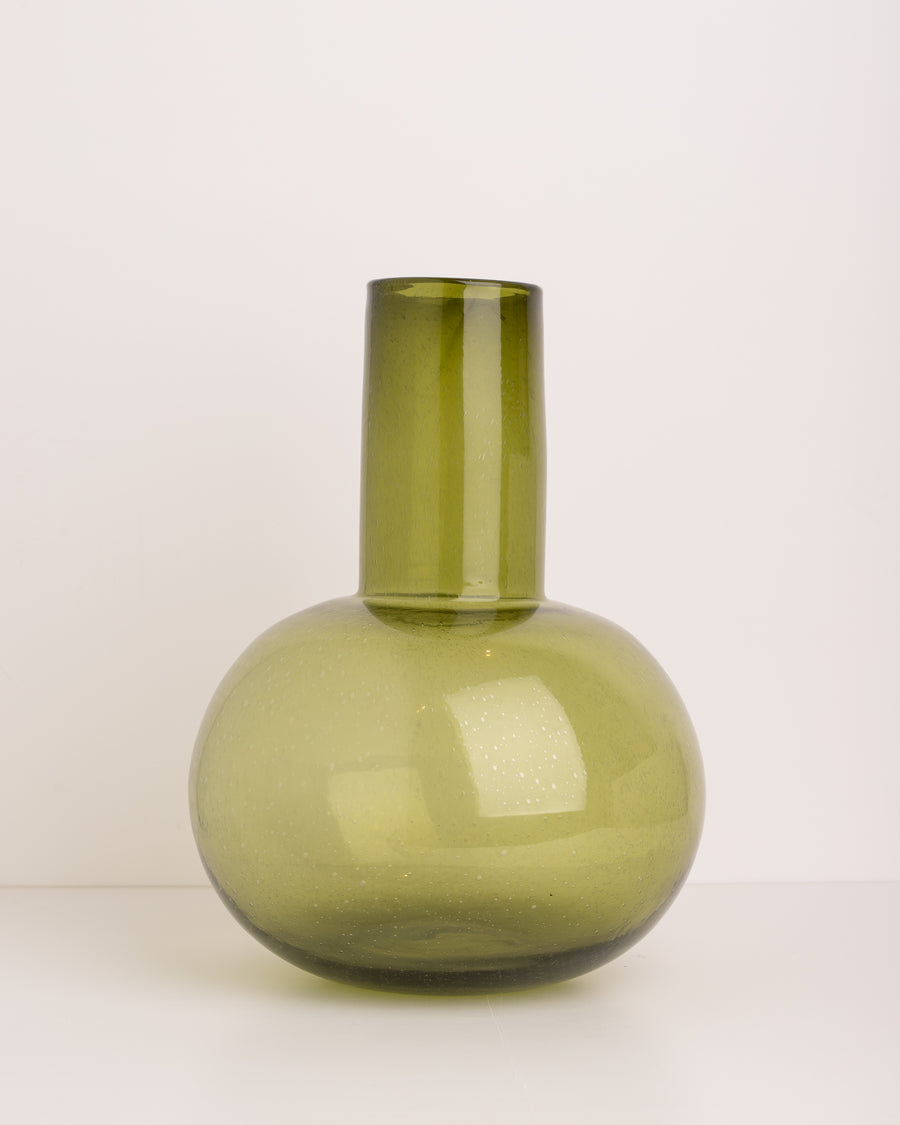 HK Living Vase green glass blown L