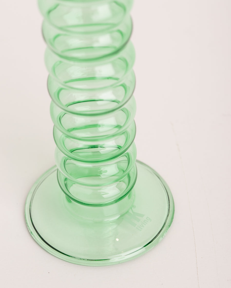 HK Living the emeralds glass candle holder L mint green