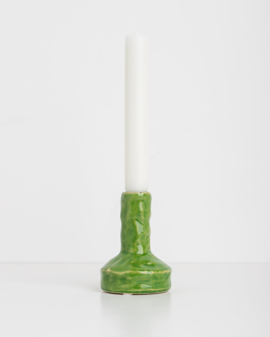 HK Living the emeralds ceramic candle holder S lime green
