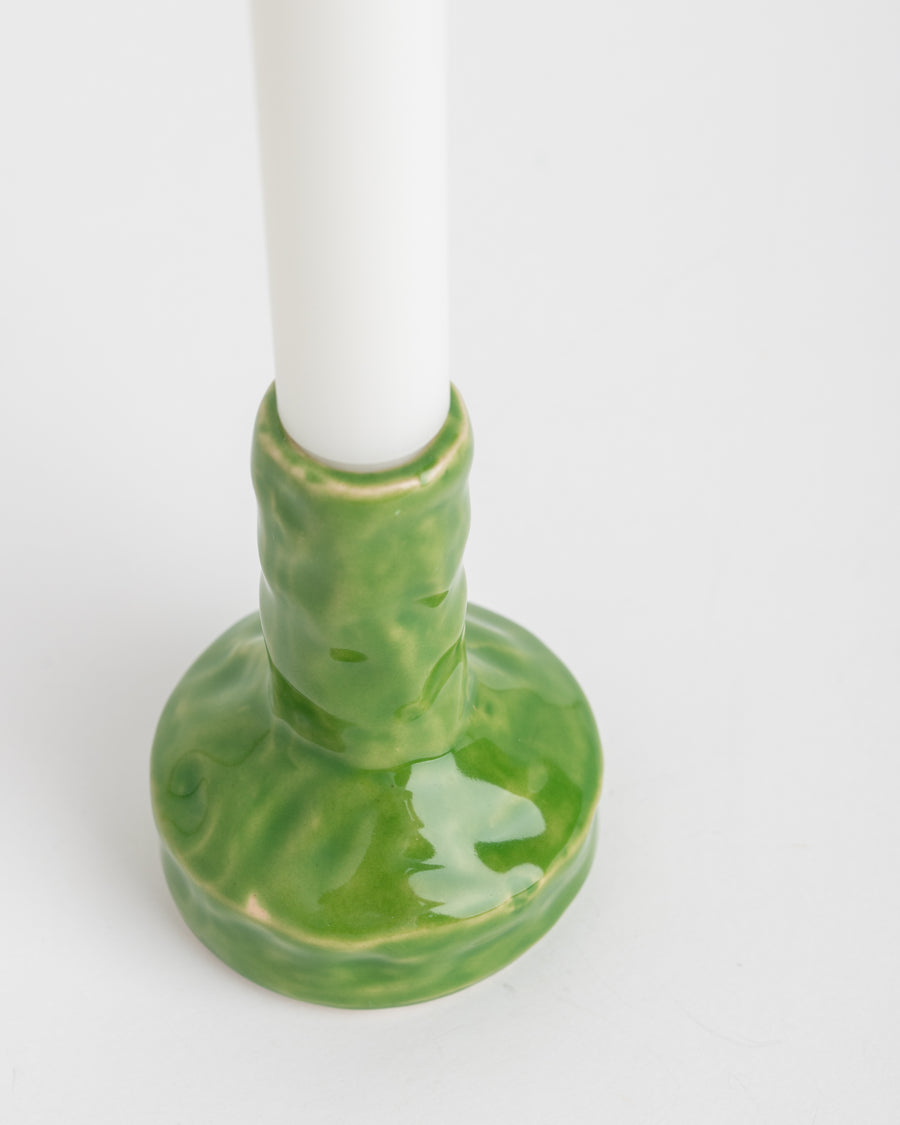 HK Living the emeralds ceramic candle holder S lime green