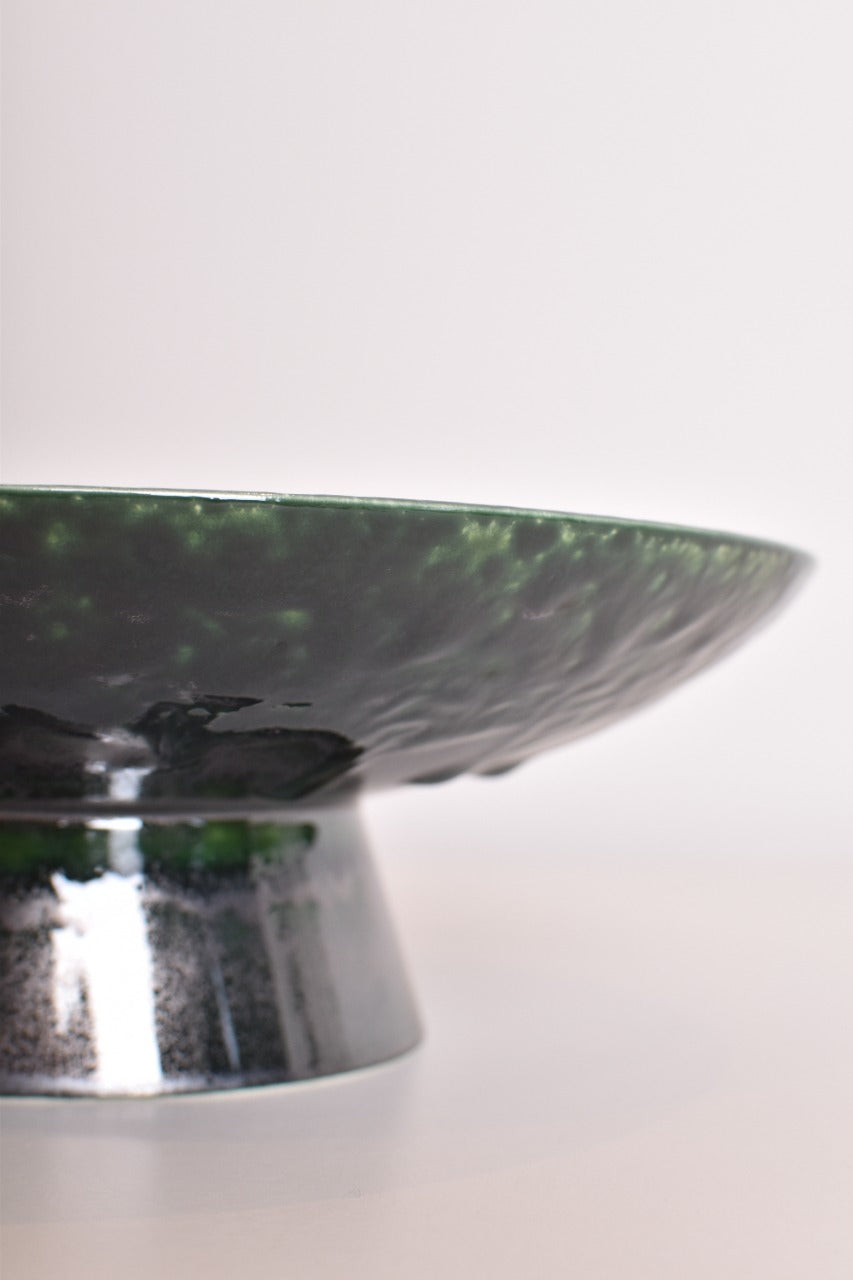 HK Living ceramic bowls L dripping green
